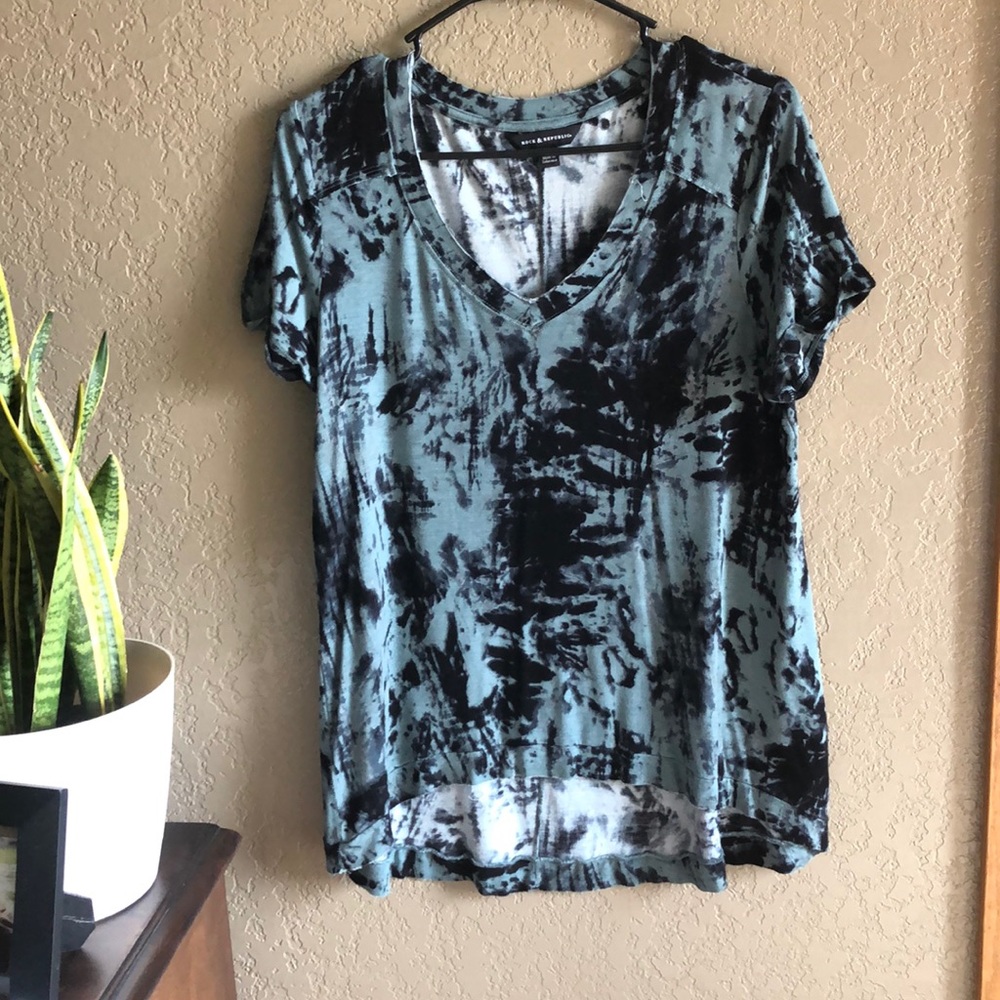 High low tie-dye top